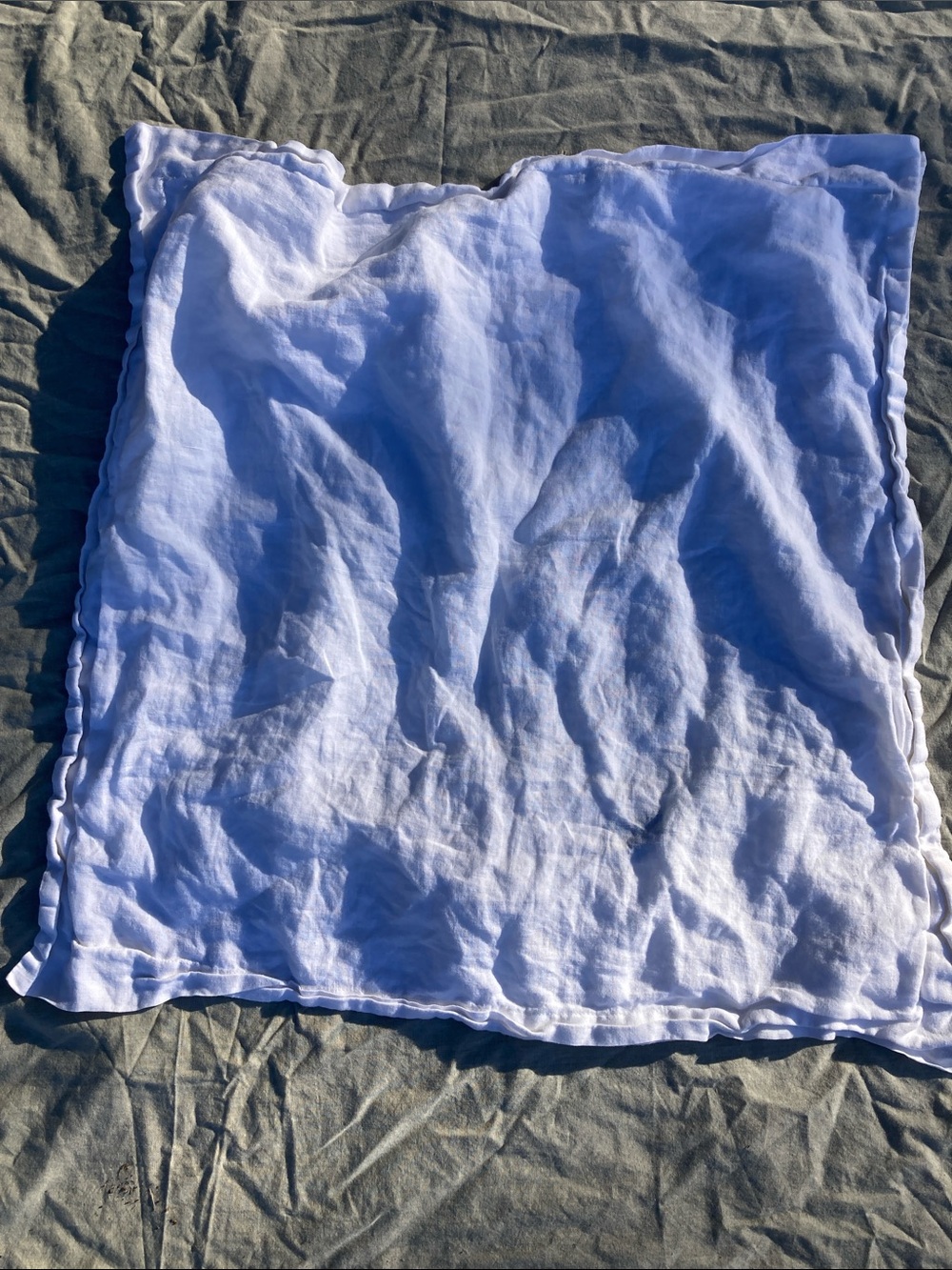 100% linen euro sham